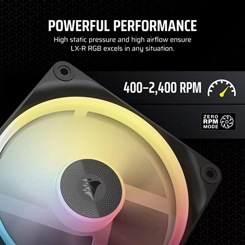 Corsair iCUE Link LX120-R RGB Cabinet Fan, Triple Pack